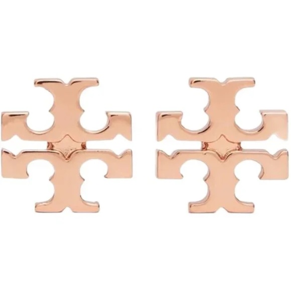Tory Burch Jewelry - NEW TORY BURCH 143361 ROSE GOLD TORY BURCH LOGO WOMENS STUD EARRING + BAG